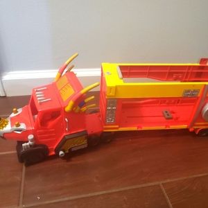 Big semi red truck about 2ft long